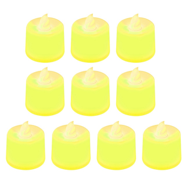 1PCS Flameless Amber Candles Electronic Led Candle Light / Yellow Led Tea Lights / Romantic Home Love Decoration Candle Wax
