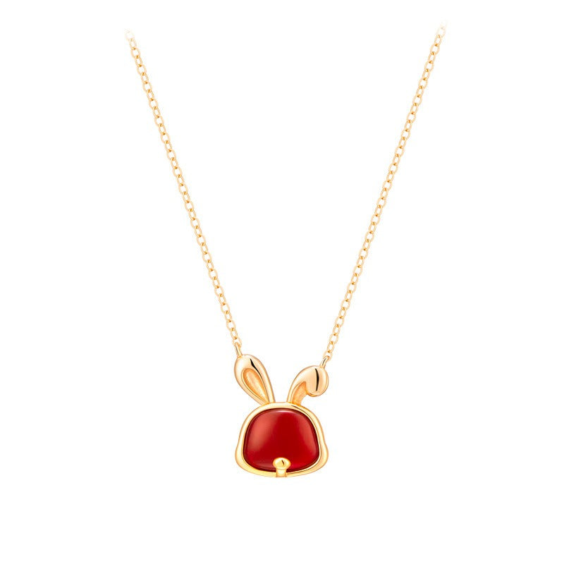 Money Rabbit Immense Necklace Niche Design Chinese New Year Bracelet Female Zodiac New Simple Senior Earrings Jewelry