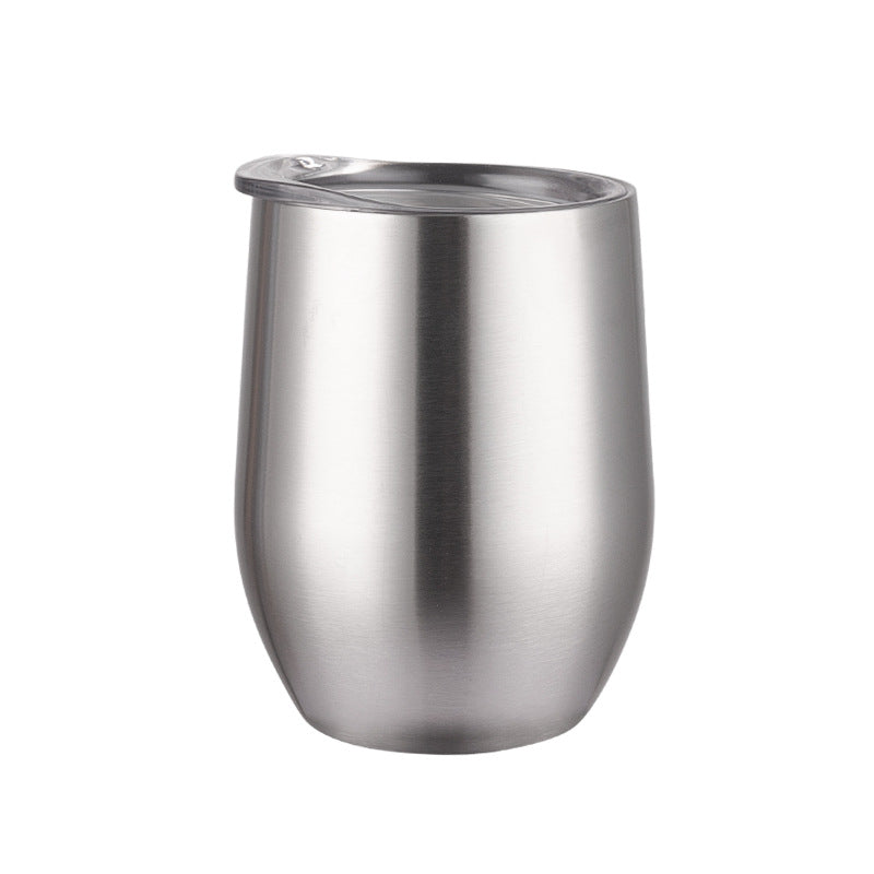 Big Belly Eggshell Cup Creative U-shaped Red Wine Cup 12oz Double Layer Vacuum Stainless Steel Egg Insulation Cup