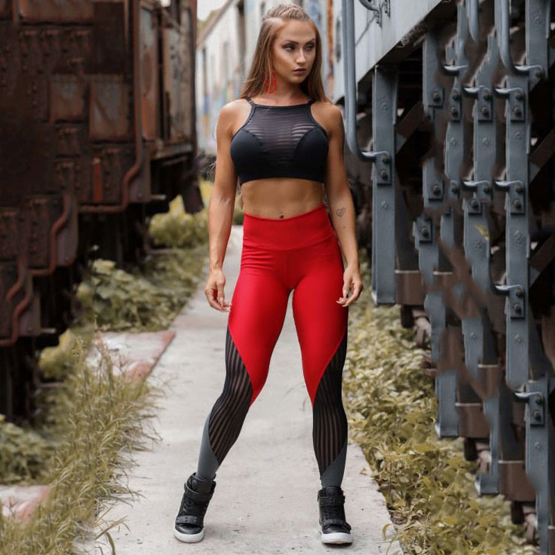 Women Leggings for Fitness Women Workout Leggings Mesh Push Up Leggings High Waist Female leggins Mujer