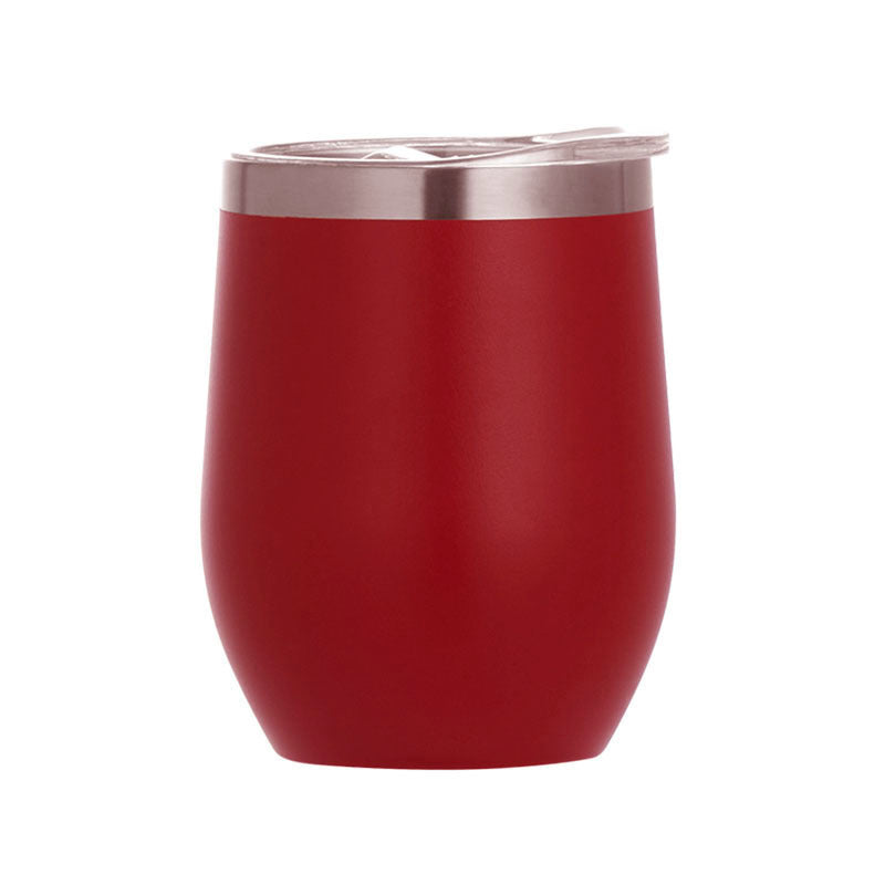 Big Belly Eggshell Cup Creative U-shaped Red Wine Cup 12oz Double Layer Vacuum Stainless Steel Egg Insulation Cup
