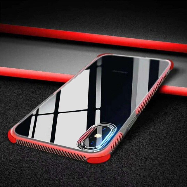 Funda protectora resistente de cuatro esquinas anticaídas, carcasa suave de TPU transparente para iPhone 11