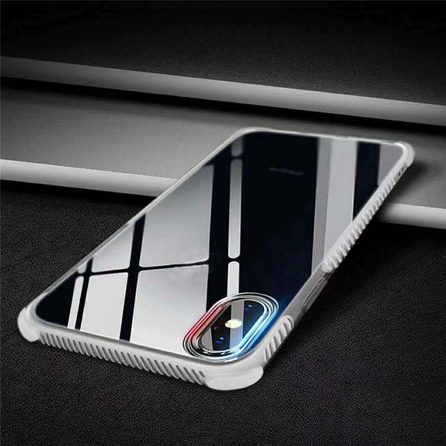 Funda protectora resistente de cuatro esquinas anticaídas, carcasa suave de TPU transparente para iPhone 11