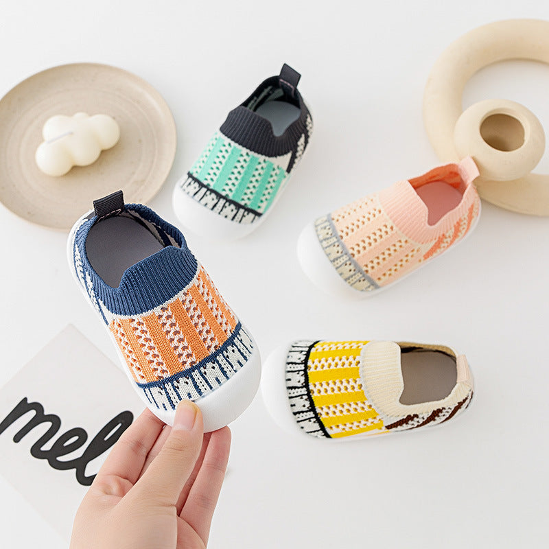 Baby Shoes Summer New Baby Toddler Shoes Soft Bottom Non-Slip Indoor And Outdoor Boys And Girls Anti-Kick Can Not Fall Off The Floor Shoes