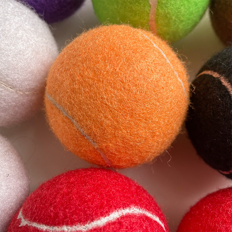 Pet Tennis Ball Bite Resistant Rubber Tennis Ball Teasing Dog God Dog Ball Supplies Color Tennis Ball