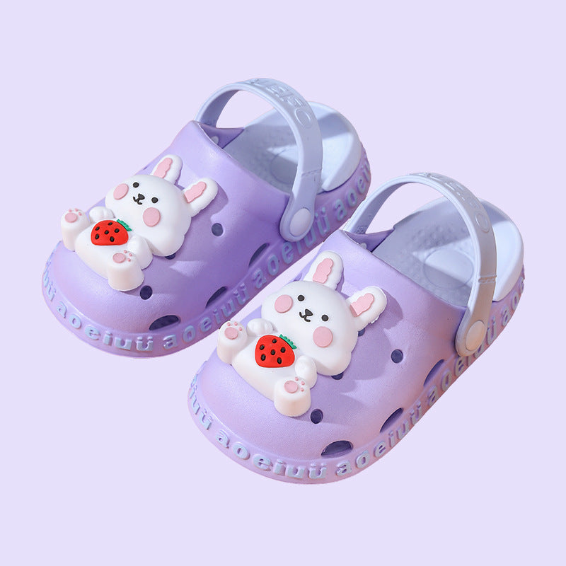 New Children's Hole Shoes Baby Boys And Girls Summer Cute Outer Wear Toddler Soft Bottom Sandals And Slippers