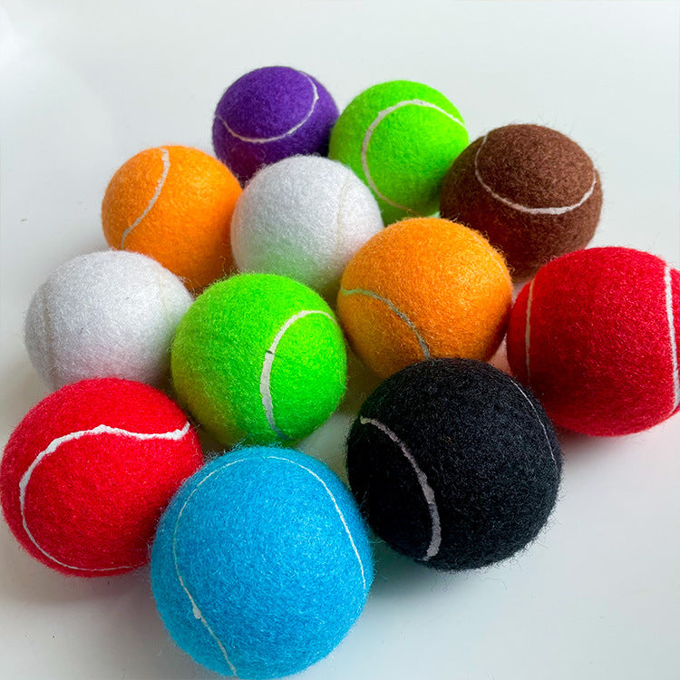 Pet Tennis Ball Bite Resistant Rubber Tennis Ball Teasing Dog God Dog Ball Supplies Color Tennis Ball