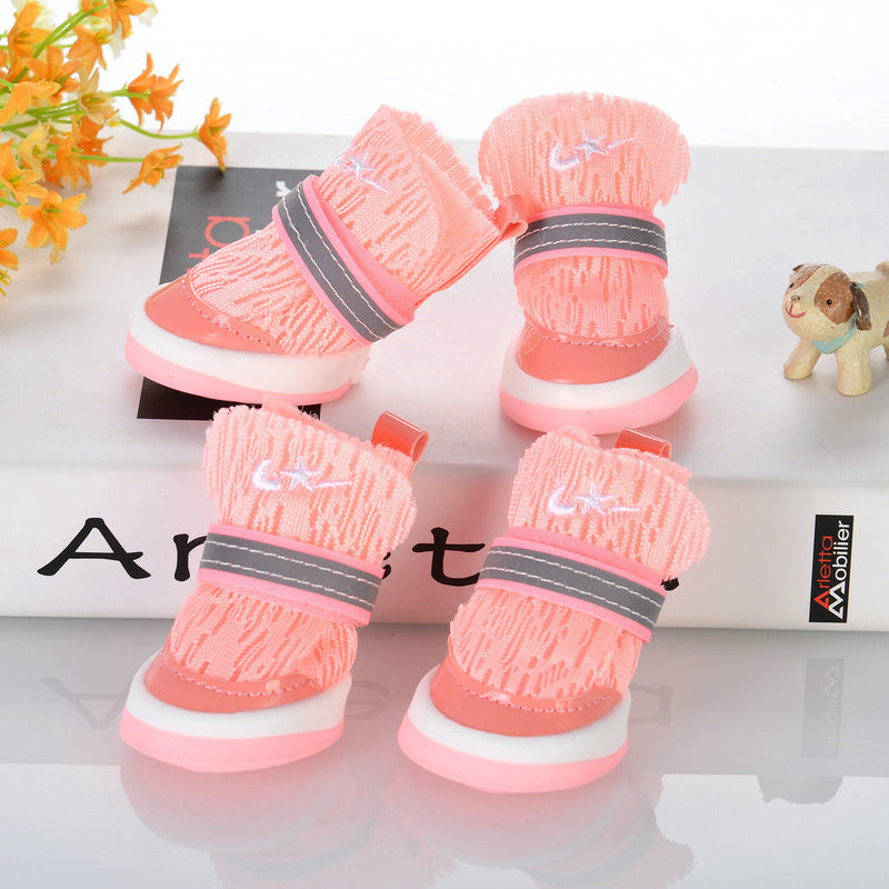 Dog Shoes Do Not Drop Feet Teddy Small Dog Pet Shoes Soft Bottom Foot Cover Breathable Corgi Bear Dog Shoes Spring And Summer