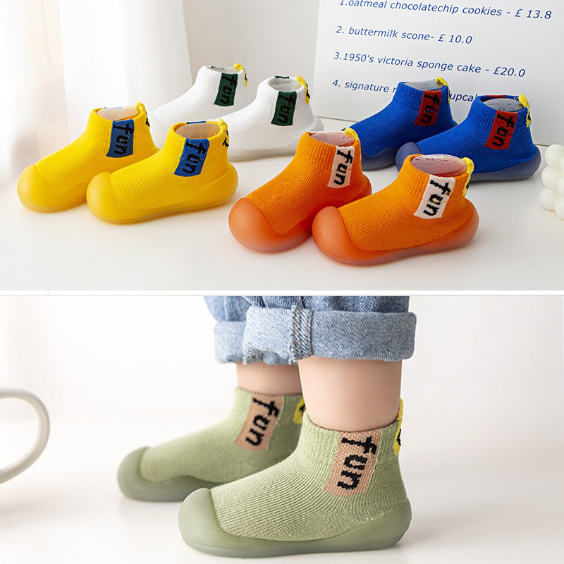 Baby Toddler Shoes Spring And Autumn New Baby Non-Slip Anti-Collision Soft Bottom Indoor Cartoon Floor Socks Shoes Boys And Girls Shoes