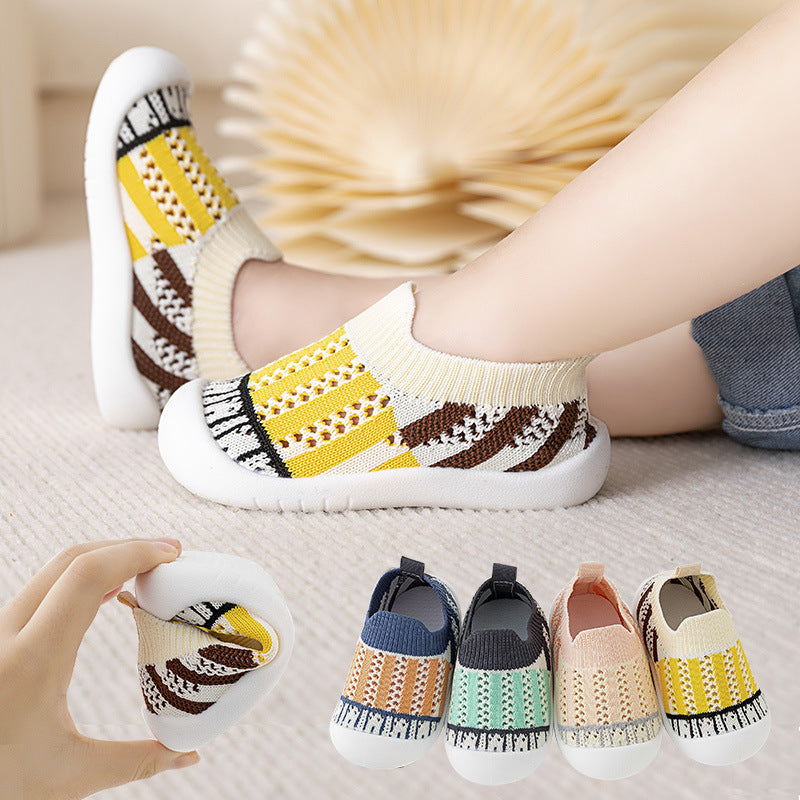 Baby Shoes Summer New Baby Toddler Shoes Soft Bottom Non-Slip Indoor And Outdoor Boys And Girls Anti-Kick Can Not Fall Off The Floor Shoes