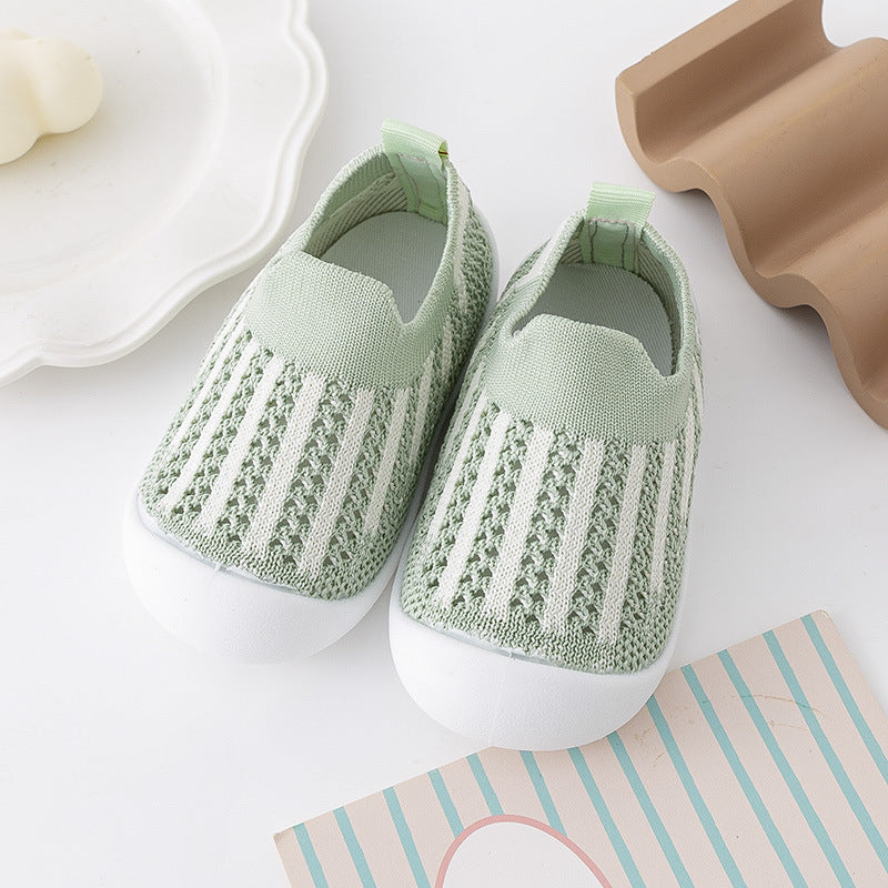 Baby Toddler Shoes Soft Bottom Summer New Children's Shoes Ultra-Light Handsome Deodorant Baby Indoor Non-Slip Shoes And Socks