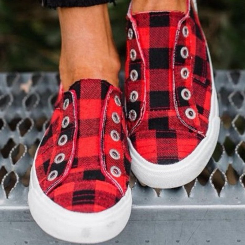 Women's New Large Size Slip-On Canvas Shoes