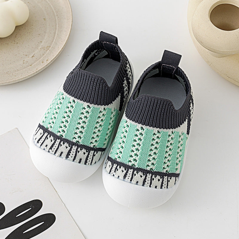 Baby Shoes Summer New Baby Toddler Shoes Soft Bottom Non-Slip Indoor And Outdoor Boys And Girls Anti-Kick Can Not Fall Off The Floor Shoes