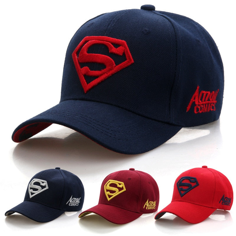New Letter Superman Cap Casual Outdoor Baseball Caps For Men Hats Women Snapback Caps For Adult Sun Hat Gorras wholesale