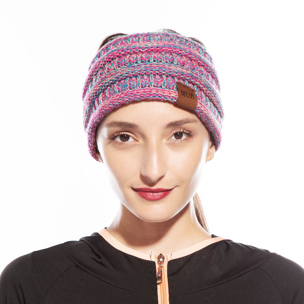 Plush Hair Band Women's New Winter Earmuffs Warm Headband MOK Logo Fluorescent Hair Trim 20 Color