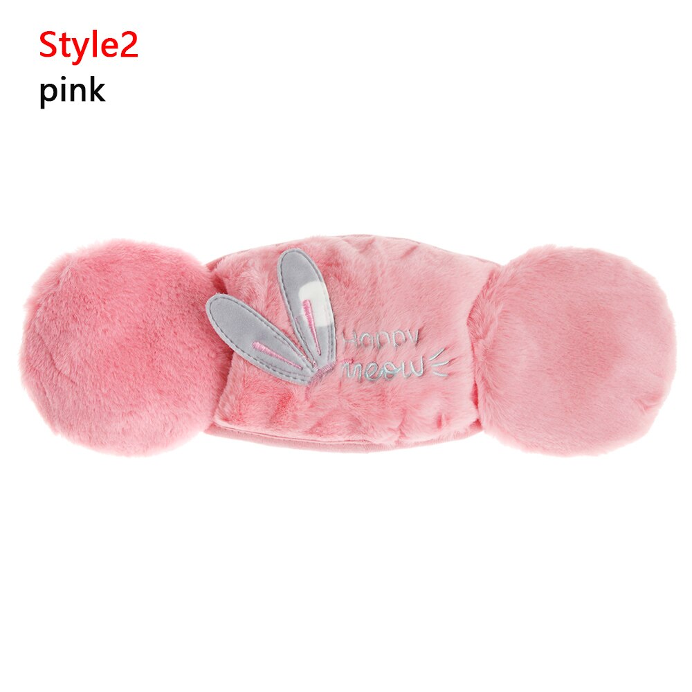 2 in 1 Warm Earmuffs Cartoon Cute Ear Muffs Ear-cap Autumn Winter Thicken Plush Outdoor Riding Keep Warm Earflap