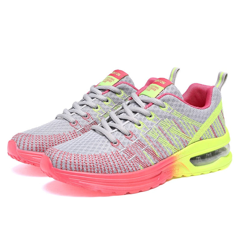 Sport Women Cushion Sports Shoes Outdoor Breathable Rose Mesh Sneakers Women Athletic Cushioning Running Shoe Trainers