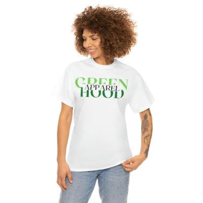 GREEN HOOD apparel Heavy Cotton Tee (front & back design)