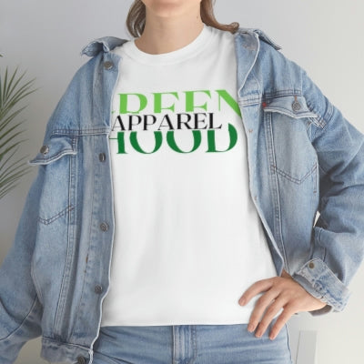 GREEN HOOD apparel Heavy Cotton Tee (front & back design)