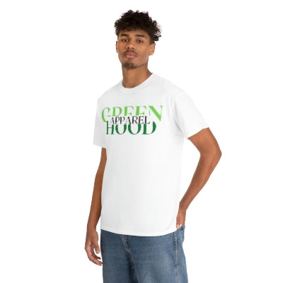 GREEN HOOD apparel Heavy Cotton Tee (front & back design)