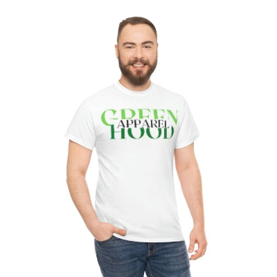 GREEN HOOD apparel Heavy Cotton Tee (front & back design)