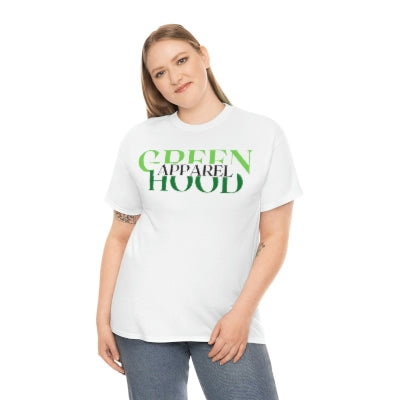GREEN HOOD apparel Heavy Cotton Tee (front & back design)
